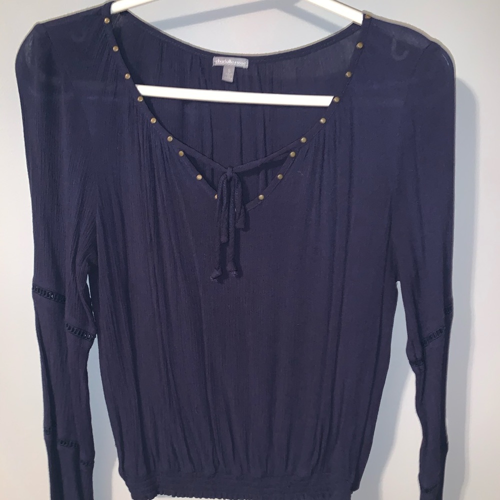Charlotte Russe Navy Blouse